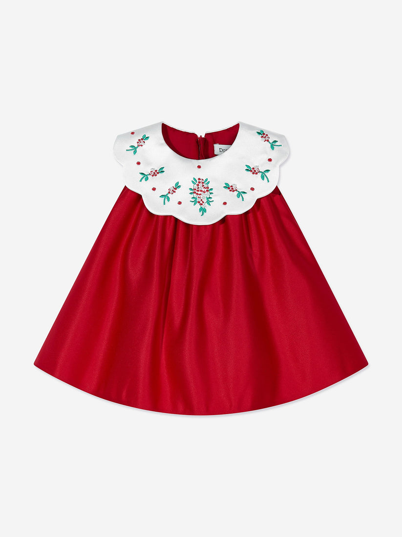 DRESS & Fleur Baby Girls Occasion Dress with Headband in Red - QHA UK