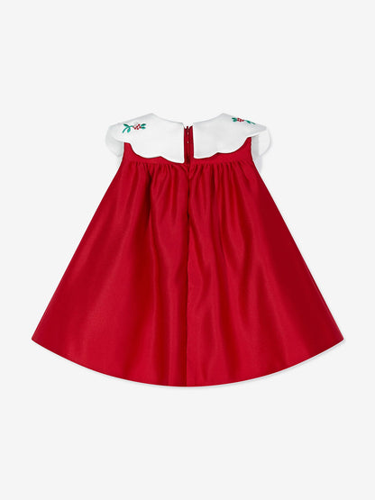 DRESS & Fleur Baby Girls Occasion Dress with Headband in Red - QHA UK