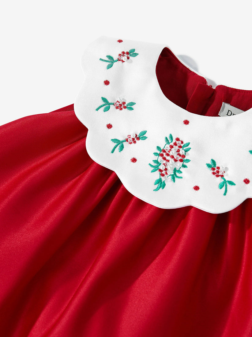 DRESS & Fleur Baby Girls Occasion Dress with Headband in Red - QHA UK