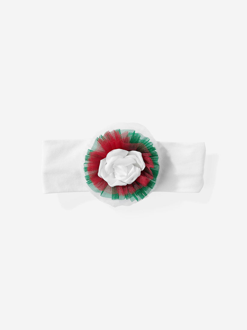 DRESS & Fleur Baby Girls Occasion Dress with Headband in Red - QHA UK