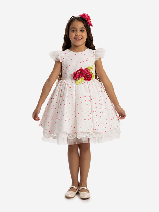 DRESS & Fleur Girls Dress with Headband in Pink | QHAUK - QHA UK
