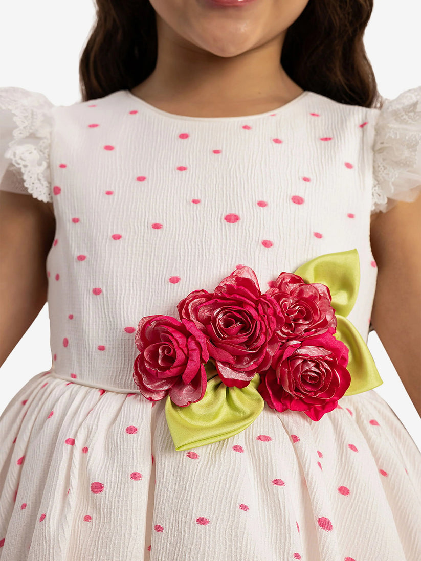 DRESS & Fleur Girls Dress with Headband in Pink | QHAUK - QHA UK
