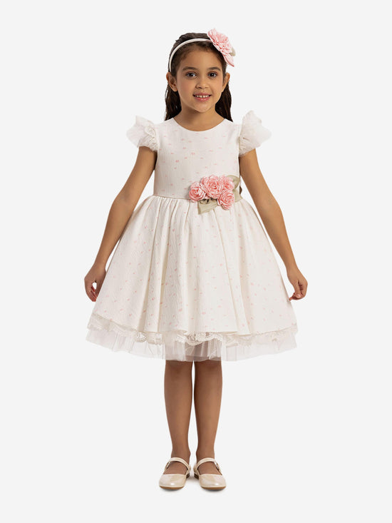 DRESS & Fleur Girls Dress with Headband in Pink | QHAUK - QHA UK