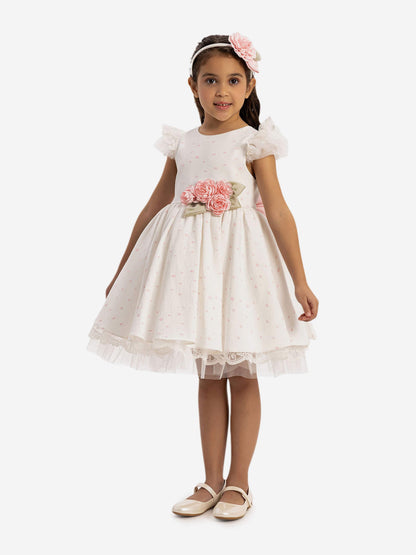 DRESS & Fleur Girls Dress with Headband in Pink | QHAUK - QHA UK