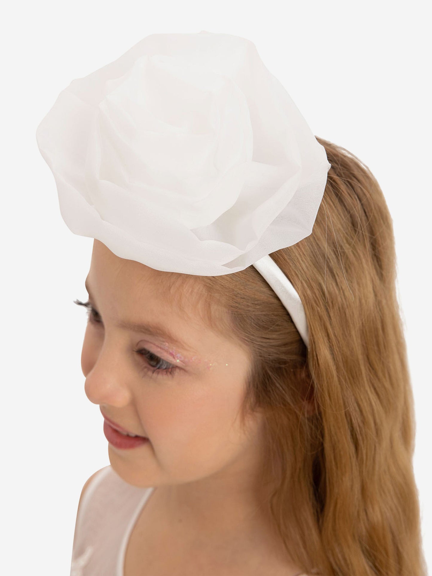 DRESS & Fleur Girls Dress with Headband in White | QHAUK - QHA UK