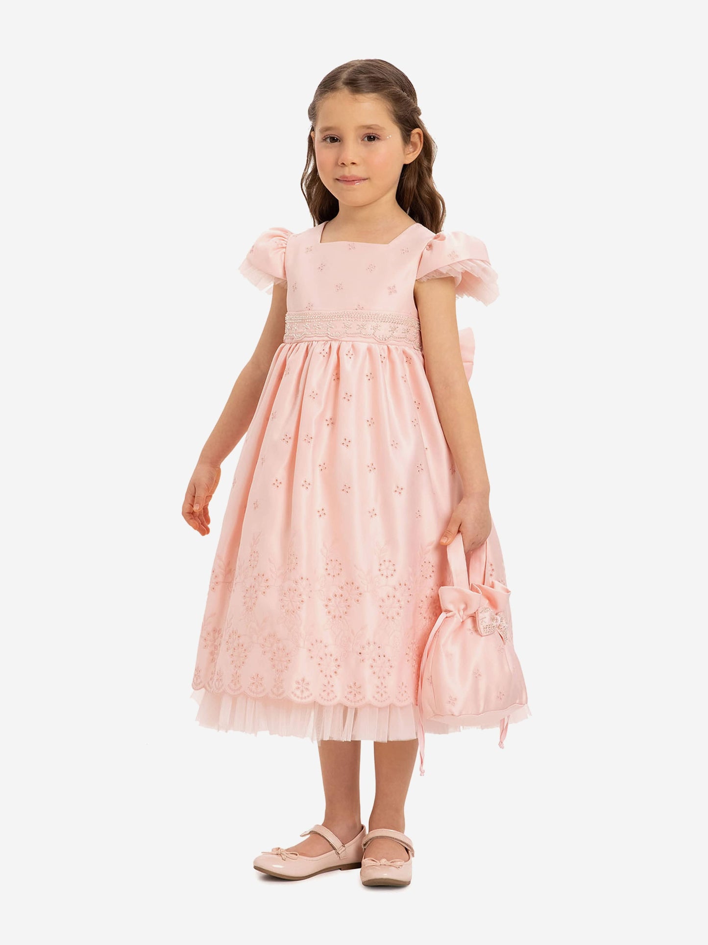 DRESS & Fleur Girls Dress with Matching Bag in Pink | QHAUK - QHA UK