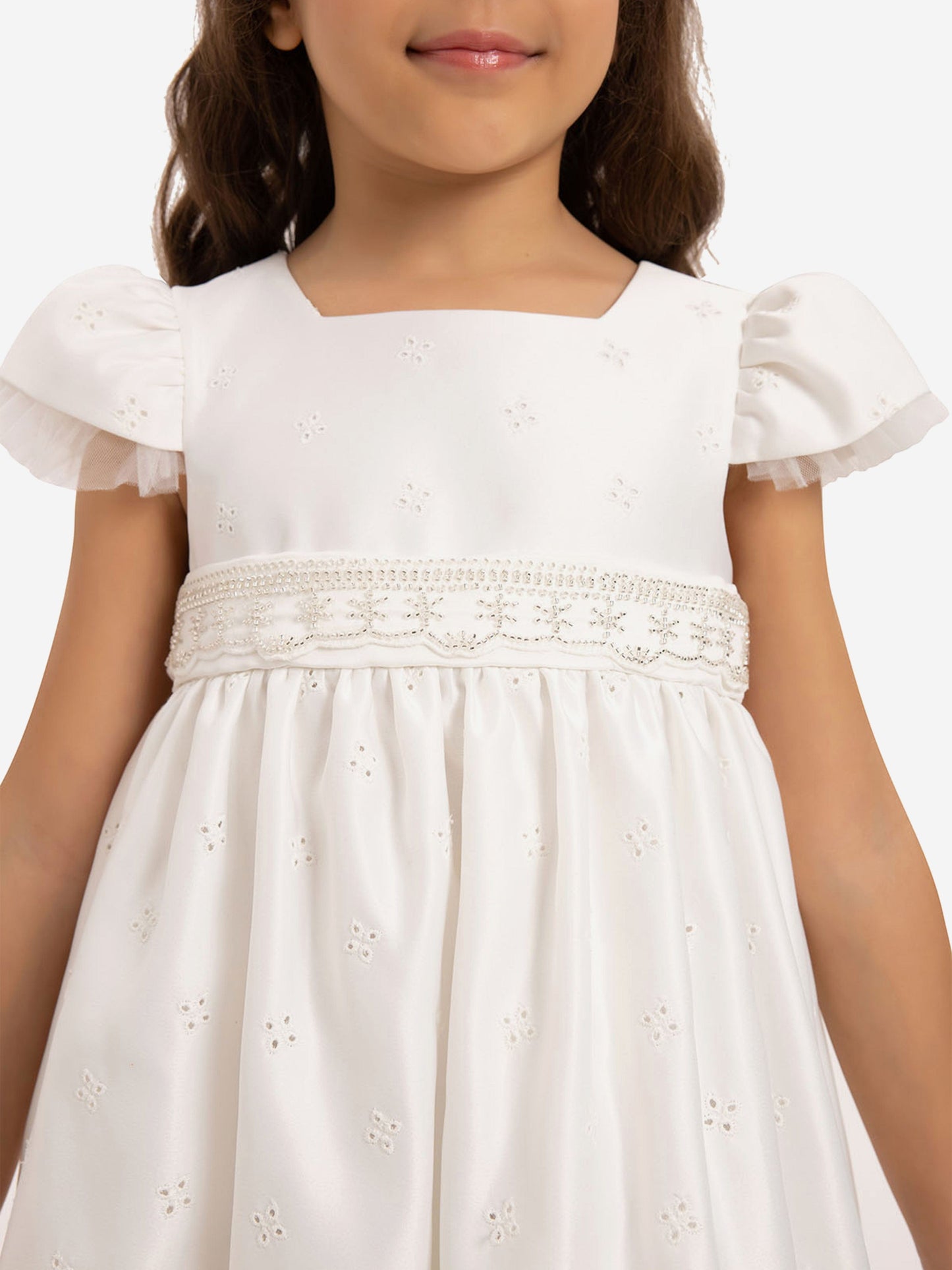 DRESS & Fleur Girls Dress with Matching Bag in White | QHAUK - QHA UK