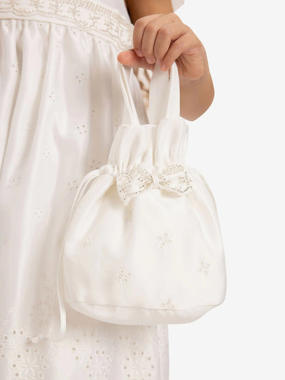 DRESS & Fleur Girls Dress with Matching Bag in White | QHAUK - QHA UK