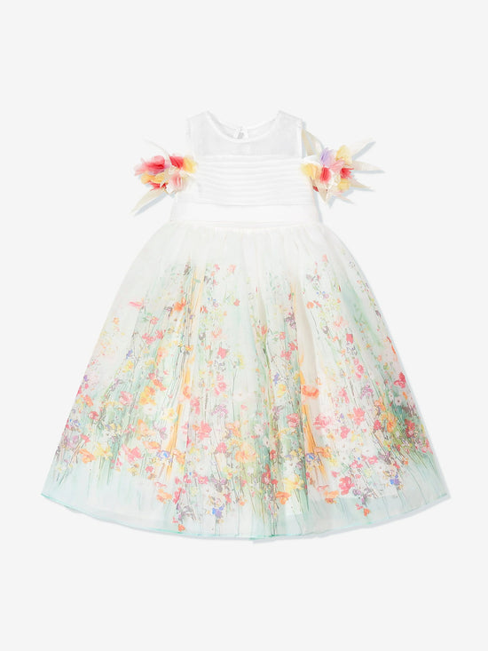 DRESS & Fleur Girls Floral Occasion Dress in Ivory | QHAUK - QHA UK