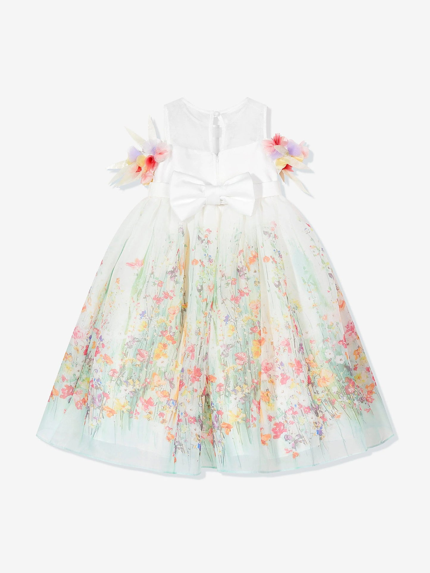 DRESS & Fleur Girls Floral Occasion Dress in Ivory | QHAUK - QHA UK