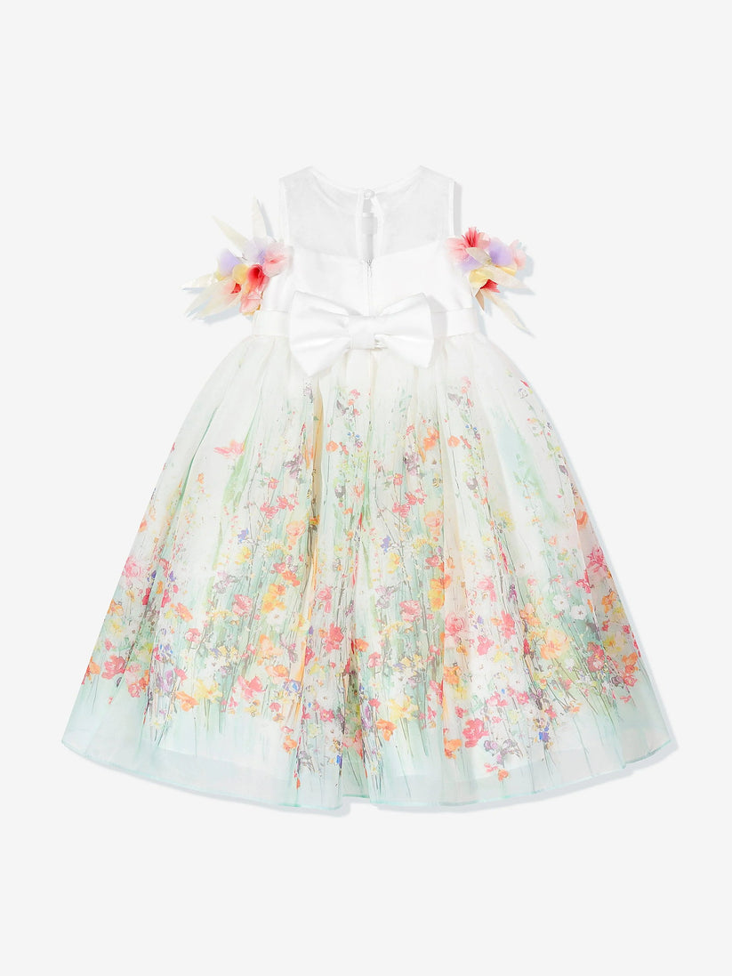DRESS & Fleur Girls Floral Occasion Dress in Ivory | QHAUK - QHA UK