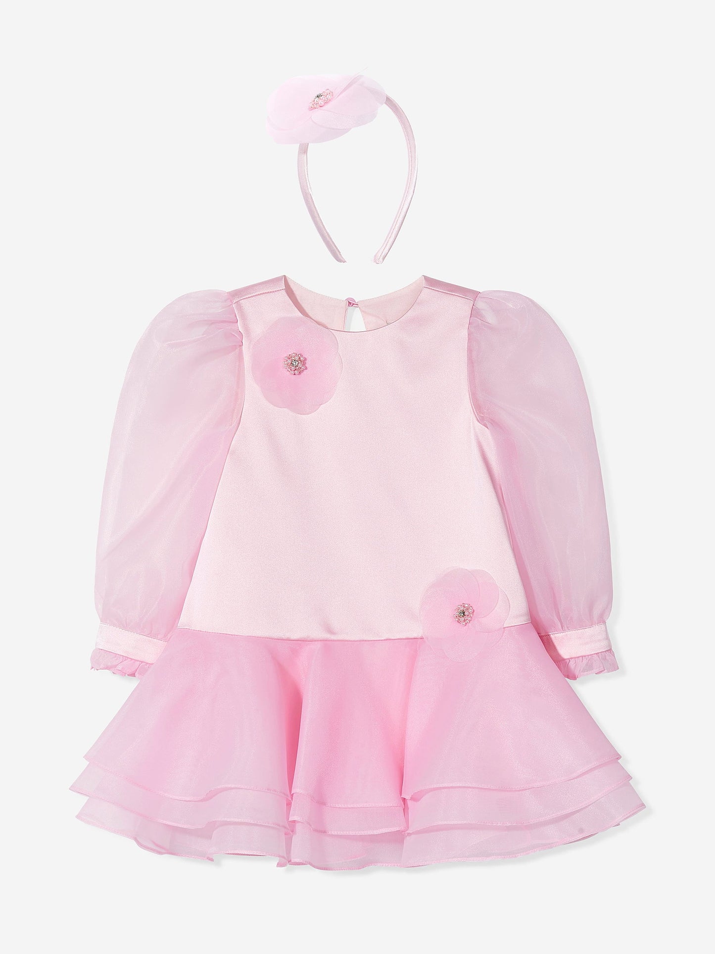DRESS & Fleur Girls Pink Flower Occasion Dress | Ages 3–7 | UK - QHA UK
