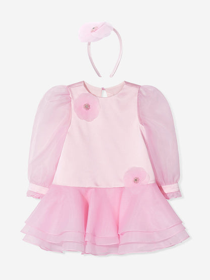 DRESS & Fleur Girls Pink Flower Occasion Dress | Ages 3–7 | UK - QHA UK