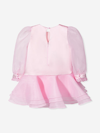 DRESS & Fleur Girls Pink Flower Occasion Dress | Ages 3–7 | UK - QHA UK