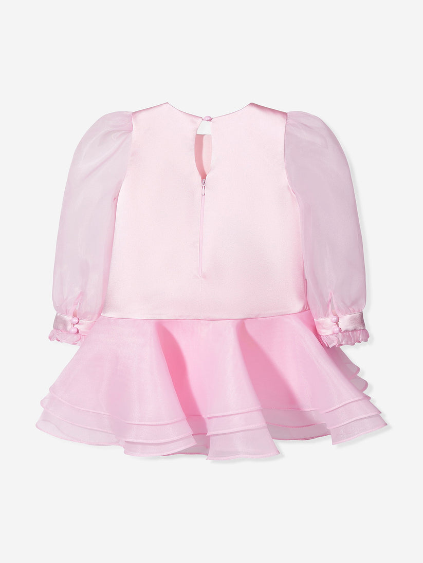 DRESS & Fleur Girls Pink Flower Occasion Dress | Ages 3–7 | UK - QHA UK