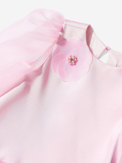 DRESS & Fleur Girls Pink Flower Occasion Dress | Ages 3–7 | UK - QHA UK