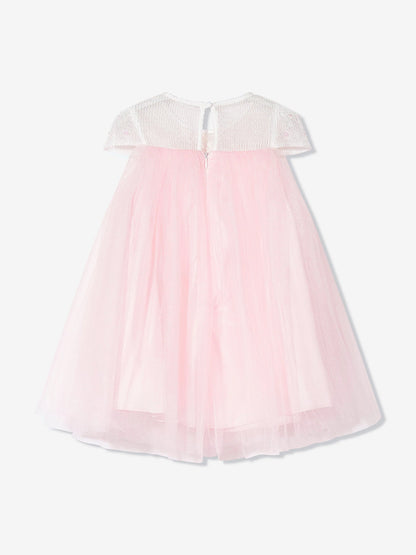 DRESS & Fleur Girls Pink Lace Yoke Tulle Occasion Dress | Ages 3–7 | UK - QHA UK
