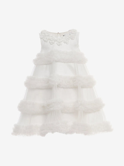 DRESS & Fleur Girls Occasion Dress with Headband in Ivory | QHAUK - QHA UK