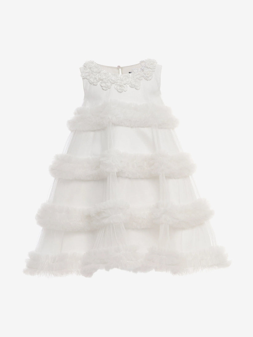 DRESS & Fleur Girls Occasion Dress with Headband in Ivory | QHAUK - QHA UK