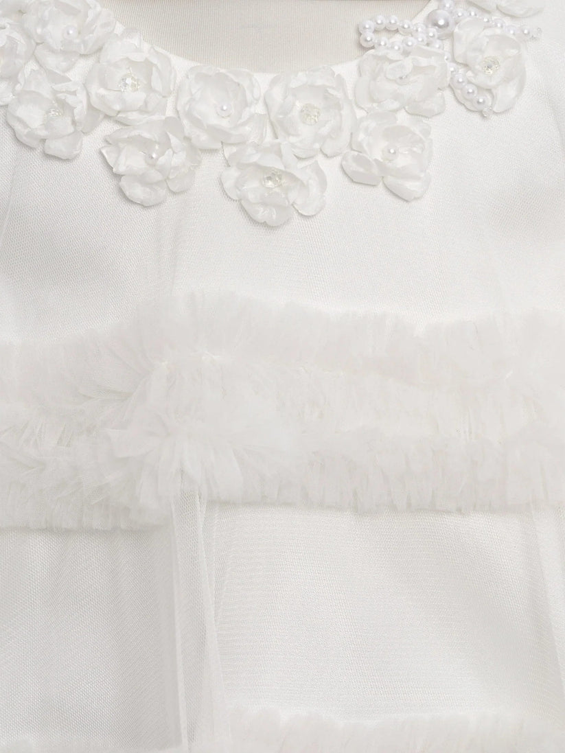 DRESS & Fleur Girls Occasion Dress with Headband in Ivory | QHAUK - QHA UK