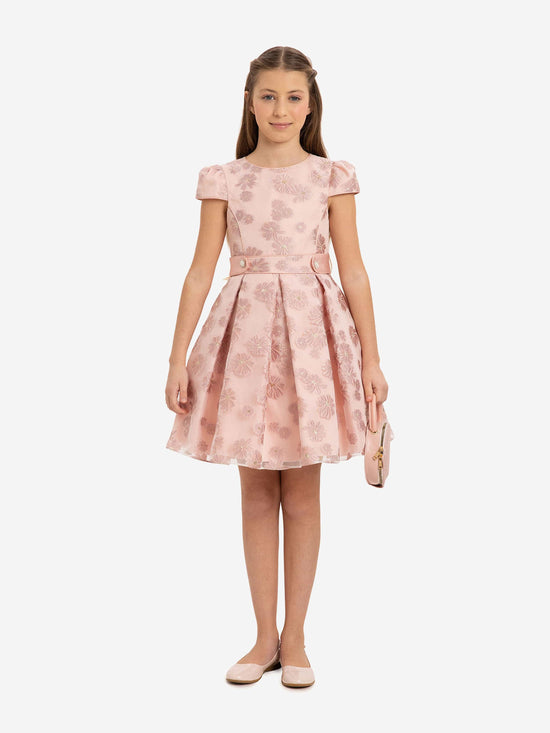 DRESS & Fleur Girls Stylish Dress with Matching Bag in Pink - QHA UK