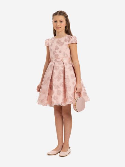 DRESS & Fleur Girls Stylish Dress with Matching Bag in Pink - QHA UK