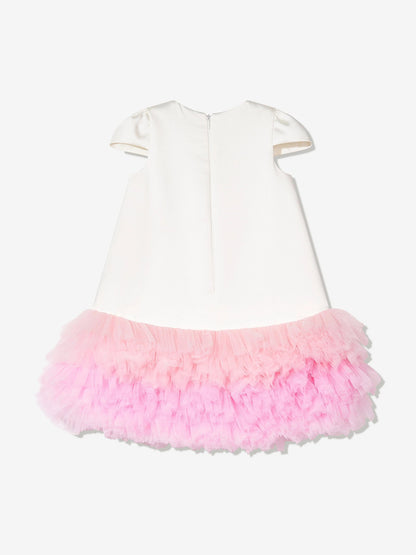 DRESS & Fleur Girls Ivory Tiered Tulle Occasion Dress | Ages 3–7 | UK - QHA UK
