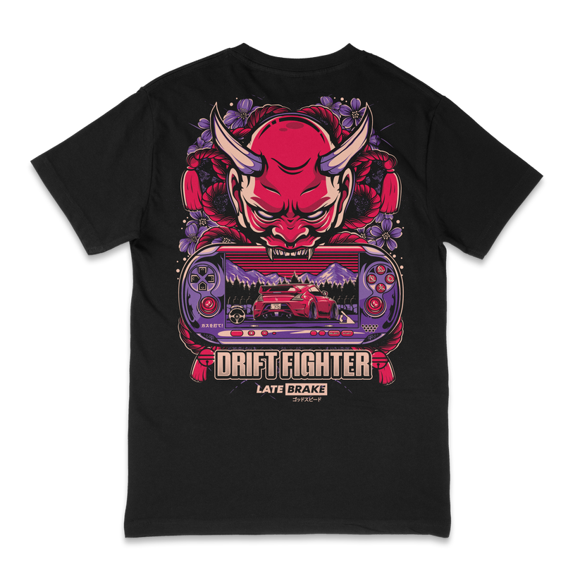Late Brake Drift Fighter T-Shirt Cotton Car Enthusiast Tee 180gsm | - QHA UK