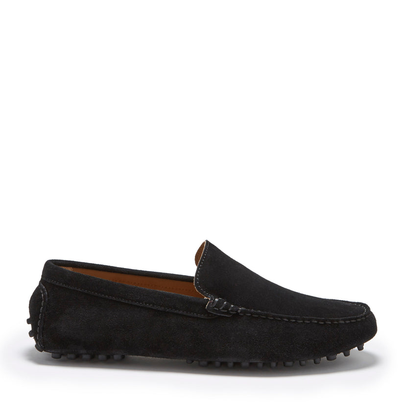 Hugs & Co Mens Driving Loafers Black Suede UK 7-14 - QHA UK