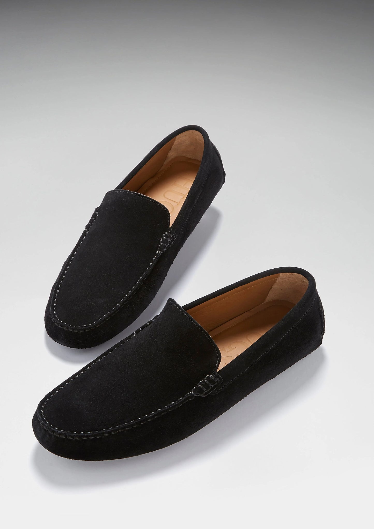 Hugs & Co Mens Driving Loafers Black Suede UK 7-14 - QHA UK