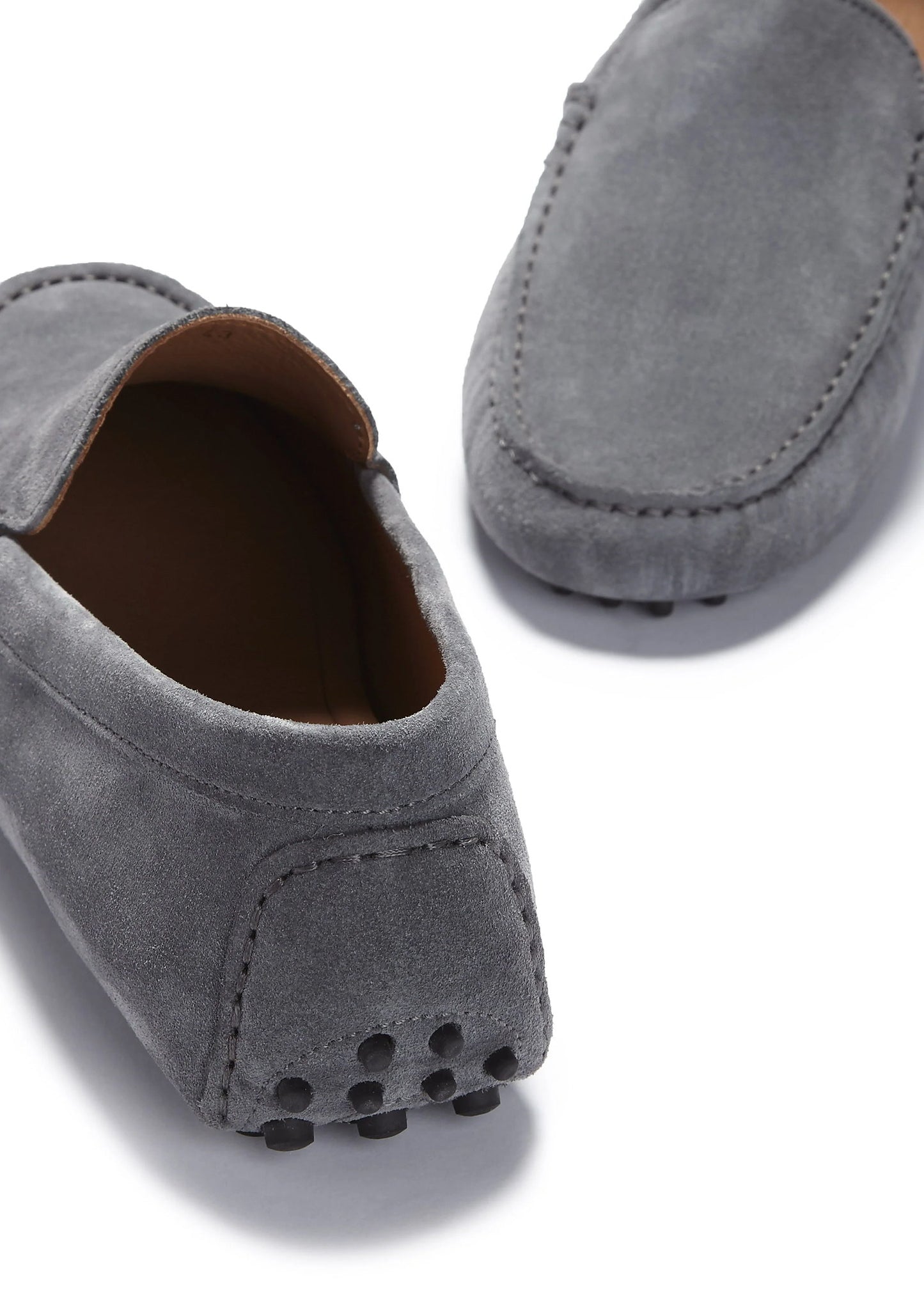 Hugs & Co Mens Driving Loafers Slate Grey Suede UK 7-14 - QHA UK