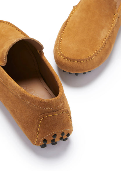 Hugs & Co Mens Driving Loafers Tobacco Suede UK 7-14 - QHA UK
