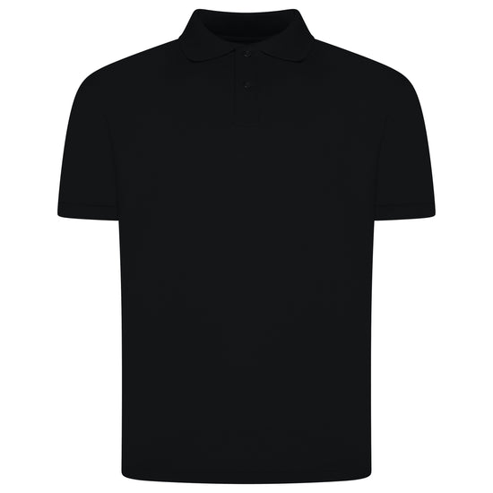Mens 100% Cotton Polo Shirt Short Sleeve Pique Casual Work Top | Premi - Sleeve Detail - QHA UK