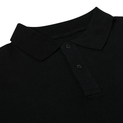 Mens 100% Cotton Polo Shirt Short Sleeve Pique Casual Work Top | Premi - Sleeve Detail - QHA UK