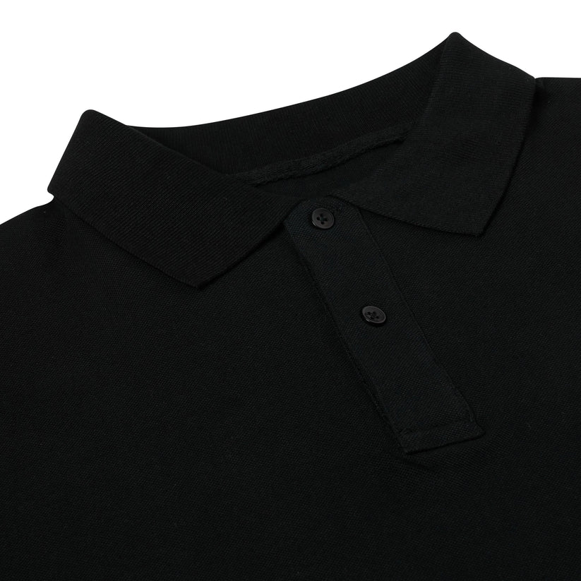 Mens 100% Cotton Polo Shirt Short Sleeve Pique Casual Work Top | Premi - Sleeve Detail - QHA UK