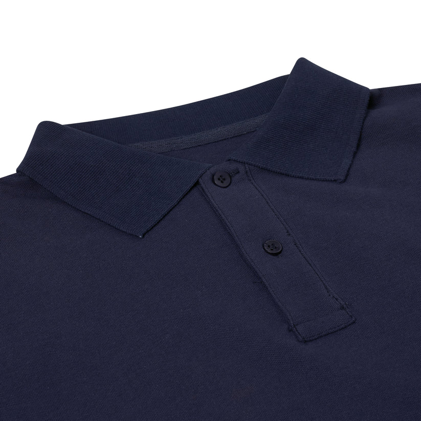 Mens 100% Cotton Polo Shirt Short Sleeve Pique Casual Work Top | Premi - Sleeve Detail - QHA UK