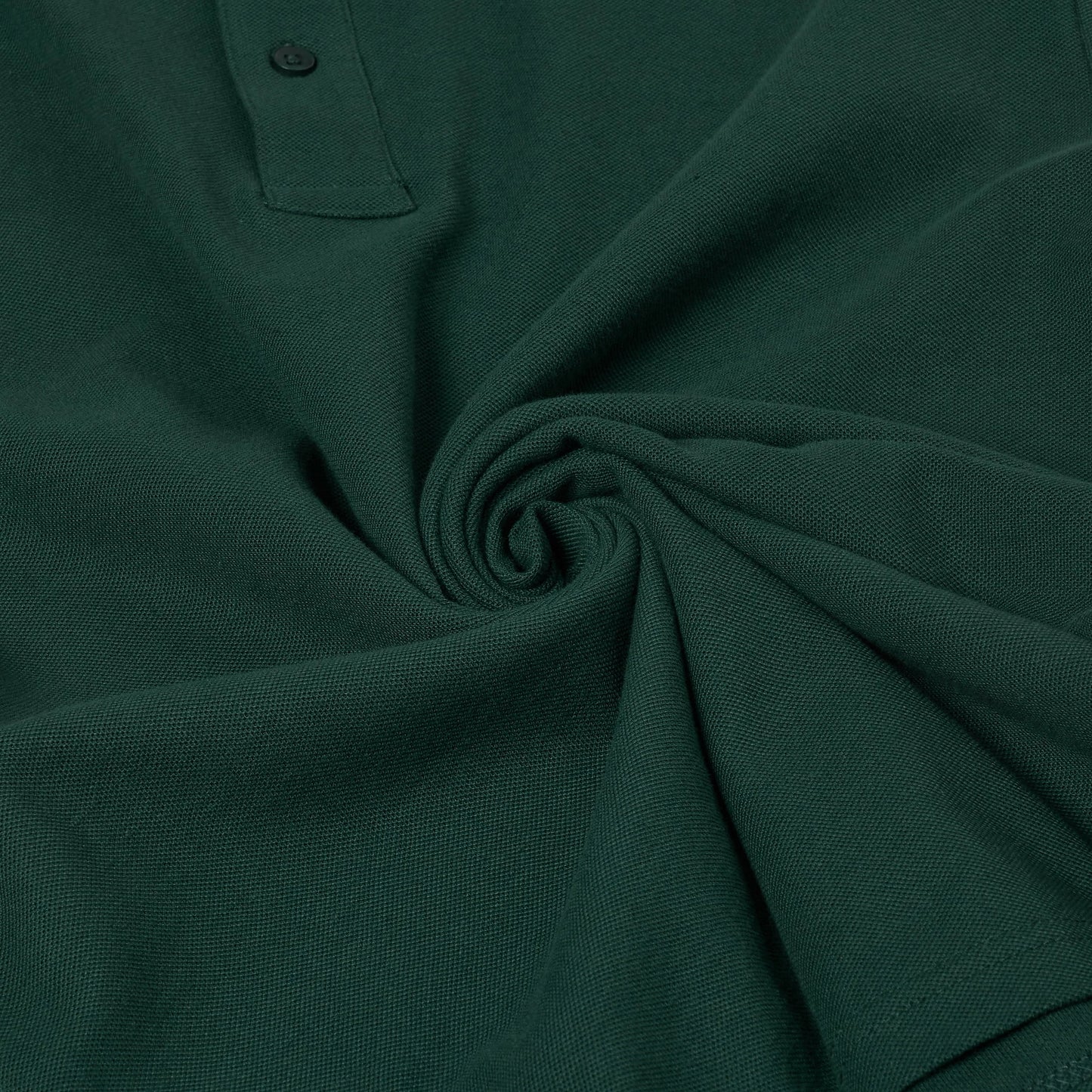 Mens 100% Cotton Polo Shirt Short Sleeve Pique Casual Work Top | Premi - Sleeve Detail - QHA UK