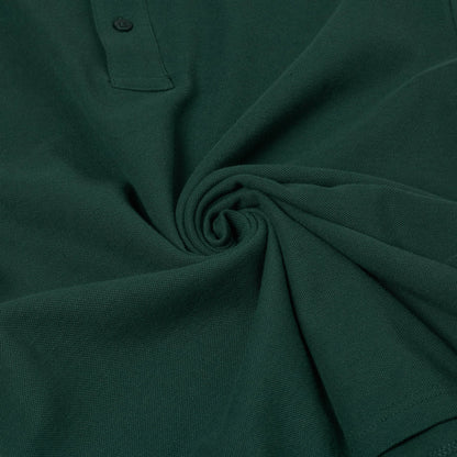 Mens 100% Cotton Polo Shirt Short Sleeve Pique Casual Work Top | Premi - Sleeve Detail - QHA UK