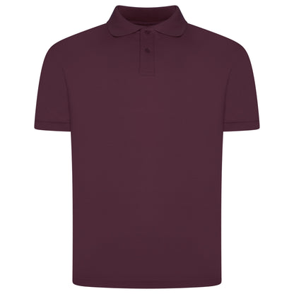Mens 100% Cotton Polo Shirt Short Sleeve Pique Casual Work Top | Premi - Sleeve Detail - QHA UK