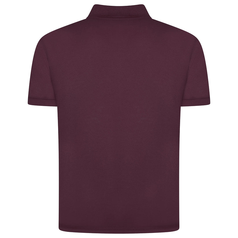 Mens 100% Cotton Polo Shirt Short Sleeve Pique Casual Work Top | Premi - Sleeve Detail - QHA UK