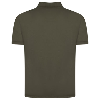 Mens 100% Cotton Polo Shirt Short Sleeve Pique Casual Work Top | Premi - Sleeve Detail - QHA UK