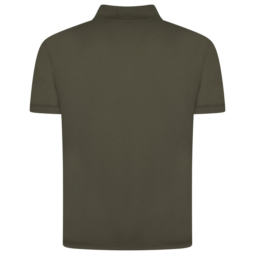 Mens 100% Cotton Polo Shirt Short Sleeve Pique Casual Work Top | Premi - Sleeve Detail - QHA UK
