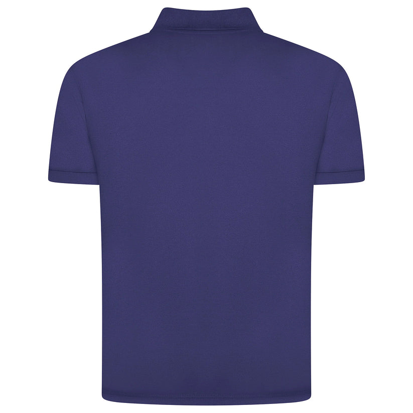 Mens 100% Cotton Polo Shirt Short Sleeve Pique Casual Work Top | Premi - Sleeve Detail - QHA UK