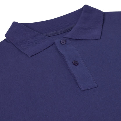 Mens 100% Cotton Polo Shirt Short Sleeve Pique Casual Work Top | Premi - Sleeve Detail - QHA UK