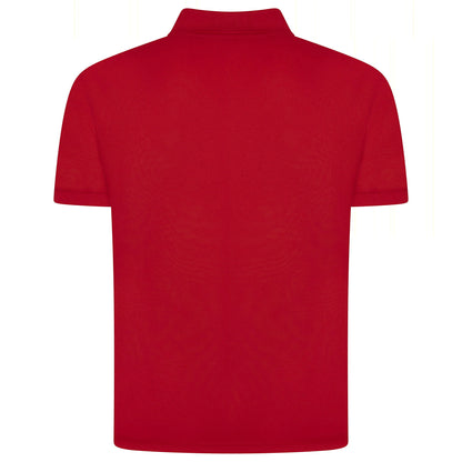 Mens 100% Cotton Polo Shirt Short Sleeve Pique Casual Work Top | Premi - Sleeve Detail - QHA UK