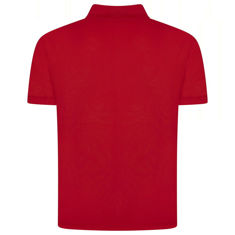 Mens 100% Cotton Polo Shirt Short Sleeve Pique Casual Work Top | Premi - Sleeve Detail - QHA UK