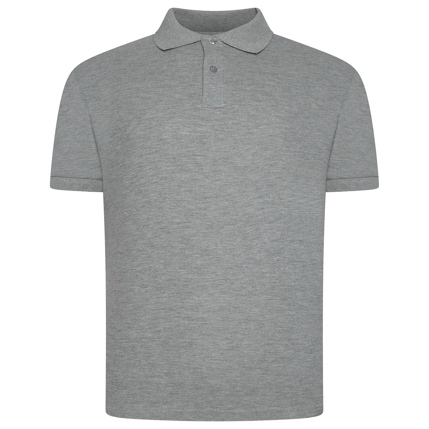 Mens 100% Cotton Polo Shirt Short Sleeve Pique Casual Work Top | Premi - Sleeve Detail - QHA UK