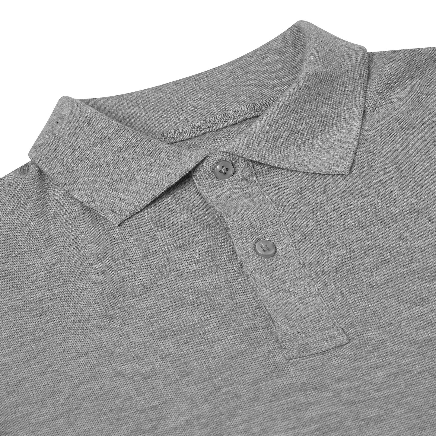 Mens 100% Cotton Polo Shirt Short Sleeve Pique Casual Work Top | Premi - Sleeve Detail - QHA UK