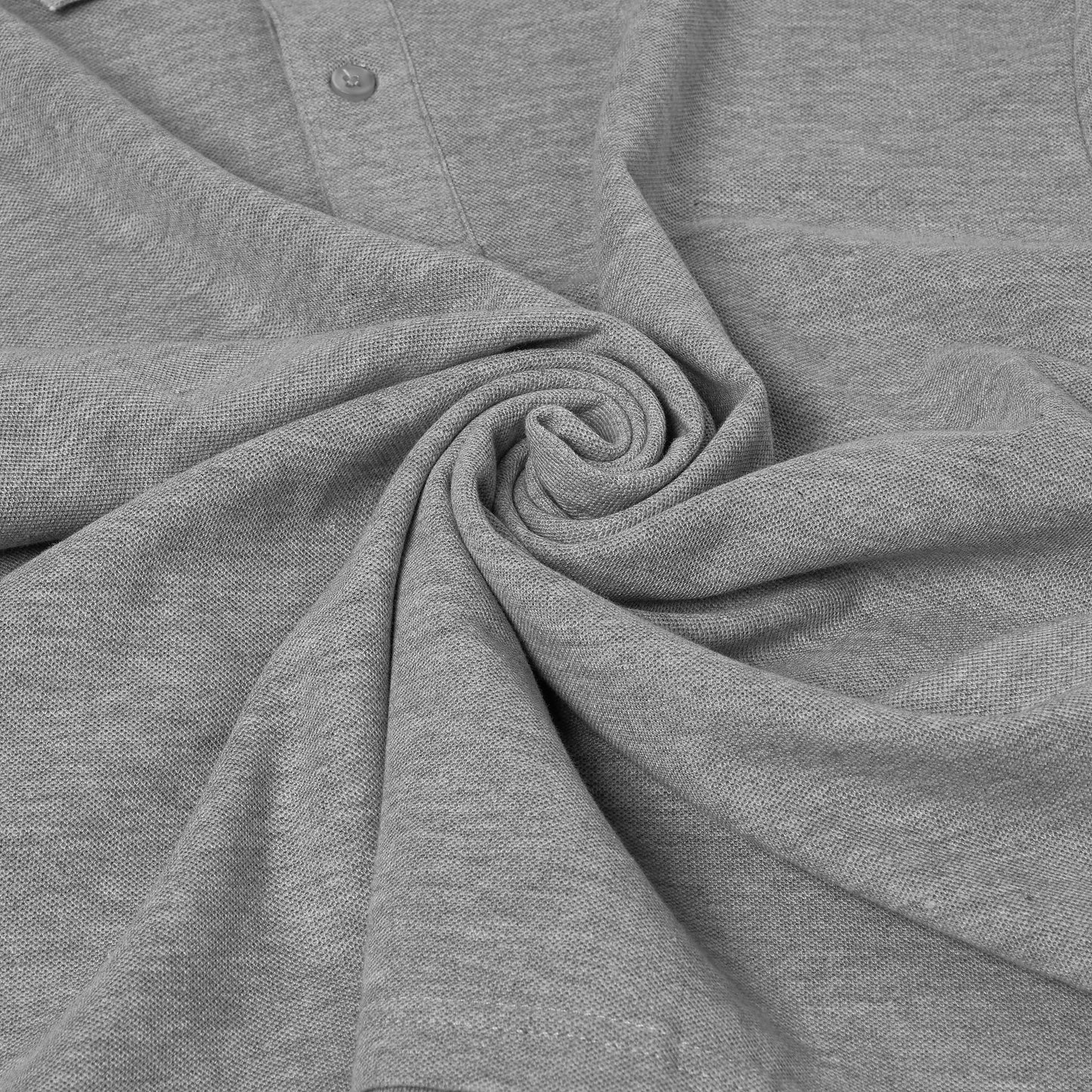 Mens 100% Cotton Polo Shirt Short Sleeve Pique Casual Work Top | Premi - Sleeve Detail - QHA UK