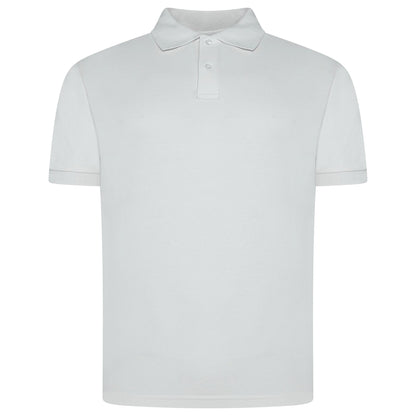 Mens 100% Cotton Polo Shirt Short Sleeve Pique Casual Work Top | Premi - Sleeve Detail - QHA UK